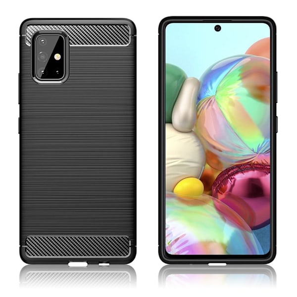 Carbon Flex cover - Samsung Galaxy A71 5G - Sort Black
