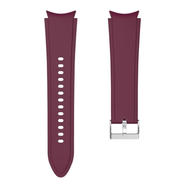 Simple cool color silicone watch strap for Samsung Watch 4 devic Röd