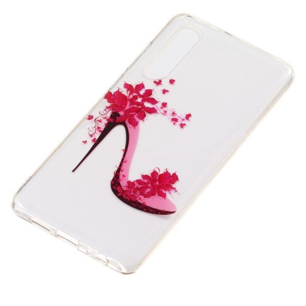 Huawei P30 printti kuosi suojakotelo - Kukkainen Korkkari Pink