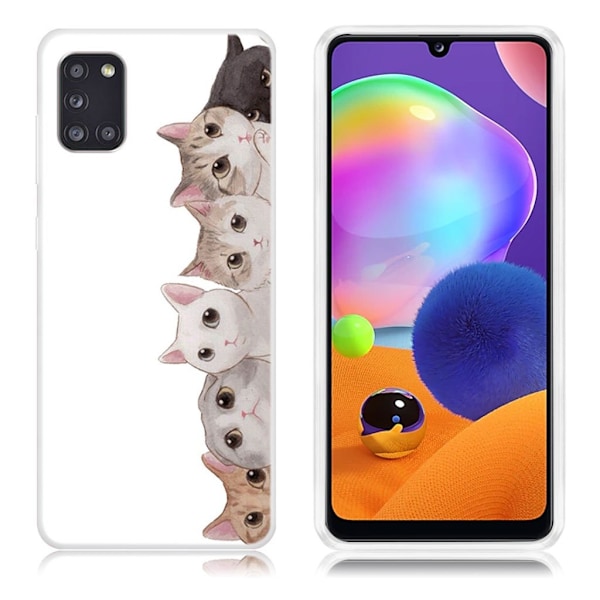 Deco Samsung Galaxy A31 Cover - Søde Katte Multicolor