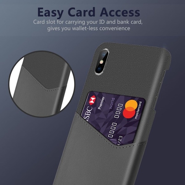 Bofink iPhone Xs Max Card Kuoret - Harmaa Silver grey