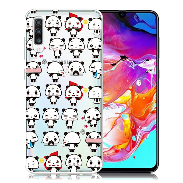 Deco Samsung Galaxy A70 kuoret - Pandat Multicolor