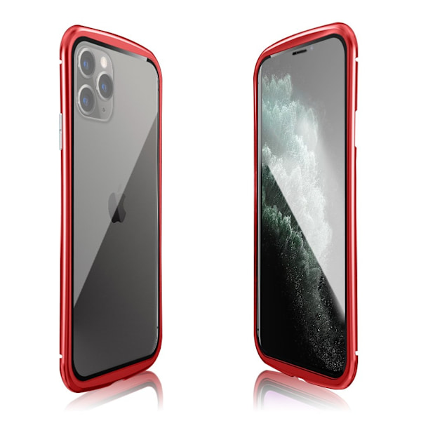 Luphie Wasp iPhone 11 Pro Max Alu-puskuri + lasi - Punainen Red