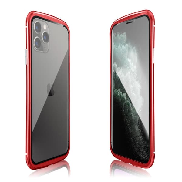 Luphie Wasp iPhone 11 Pro Max Alu-støtfanger + Glass - Rød Red