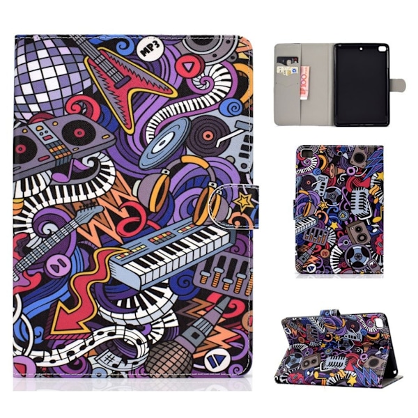 iPad Mini (2019) kuvioitu nahkakotelo - Musiikkisoitin Multicolor