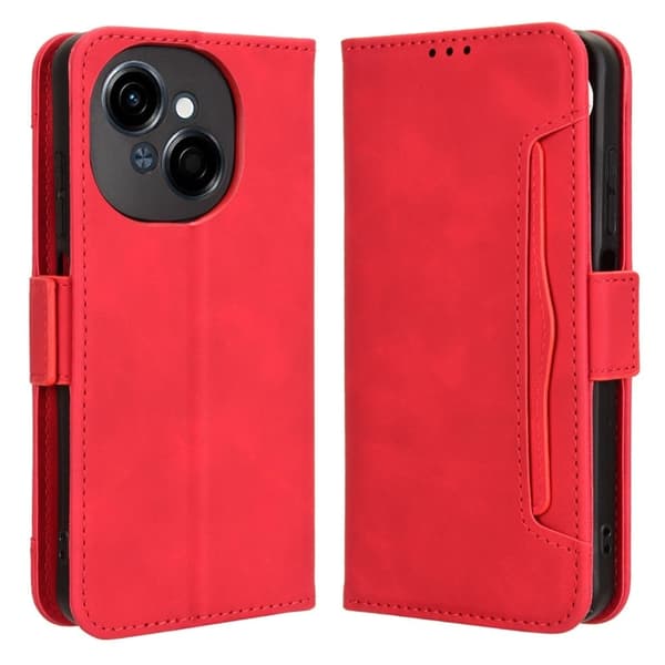 Lommebok-etui i moderne skinn-design Tecno Spark Go 2025 / Tecno Pop 9 - Rød Red