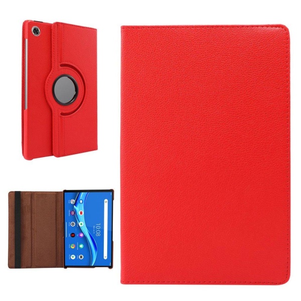Lenovo Tab M10 FHD Plus 360 degree litchi texture leather case - Red