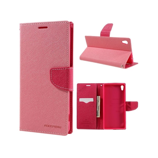 Mercury Goospery Sony Xperia XA Ultra holdbart læder-etui - Pink Pink