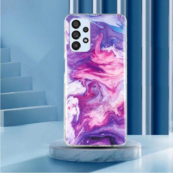Marble Samsung Galaxy A53 5G Etui - Rød Multicolor