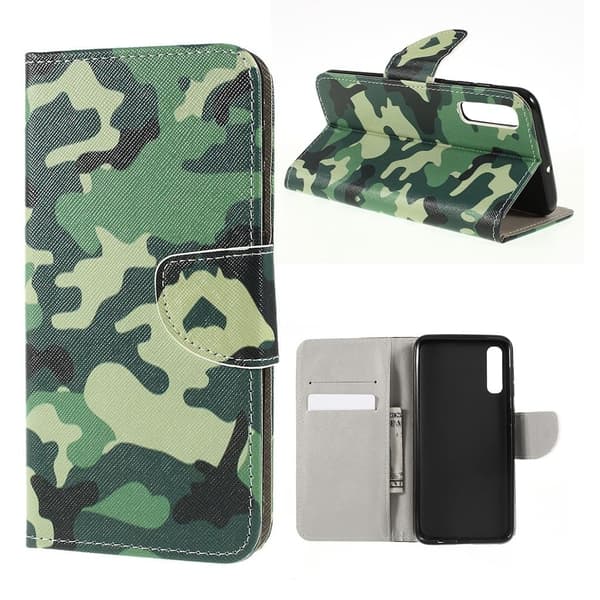 Wonderland Samsung Galaxy A50 etui - Camouflagemønster Multicolor