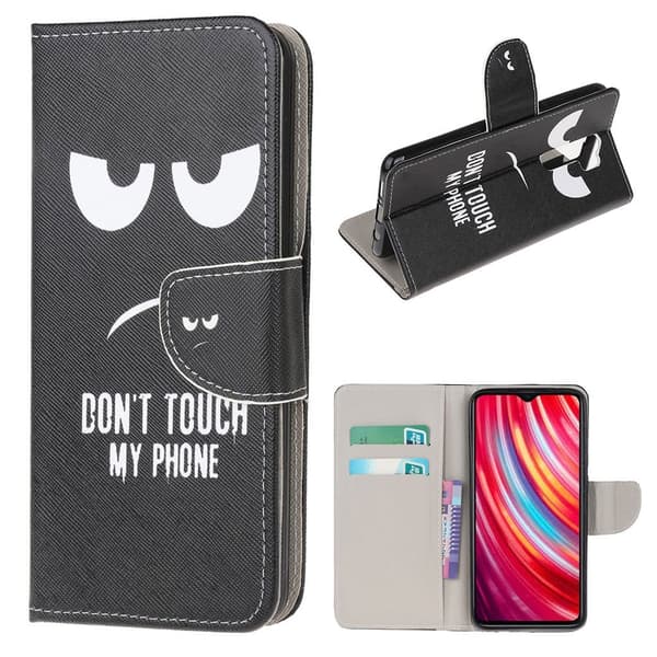 Wonderland Xiaomi Redmi Note 8 Pro flip-etui - Ikke Rør Telefonen Min Black