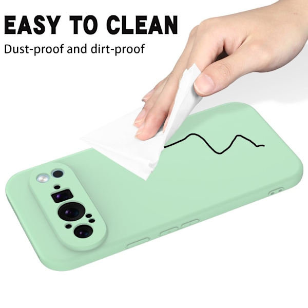 Matte Liquid Google Pixel 9 Pro XL silikone cover - Grøn Green
