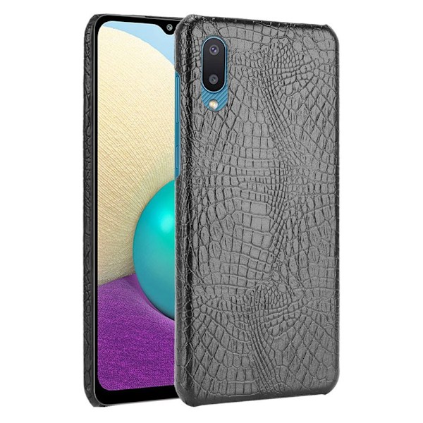 Croco Etui Samsung Galaxy A02 - Sort Black