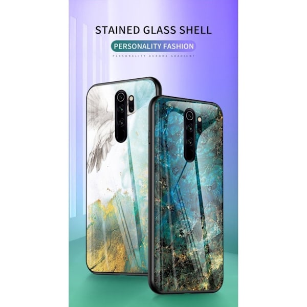 Fantasy Marmor Xiaomi Redmi Note 8 Pro skal - Smaragd Grön