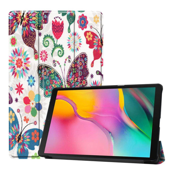 Samsung Galaxy Tab A 10.1 (2019) tri-fold leather case - Butterf multifärg