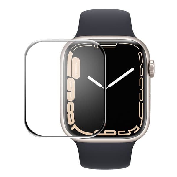 ENKAY Apple Watch (45mm) 3D curved ultra clear screen protector - Black Transparent
