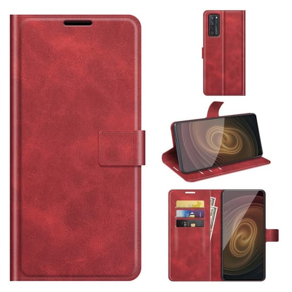 Lompakko Nahkakotelo For ZTE Axon 20 5G / Axon 20 4g - Punainen Red