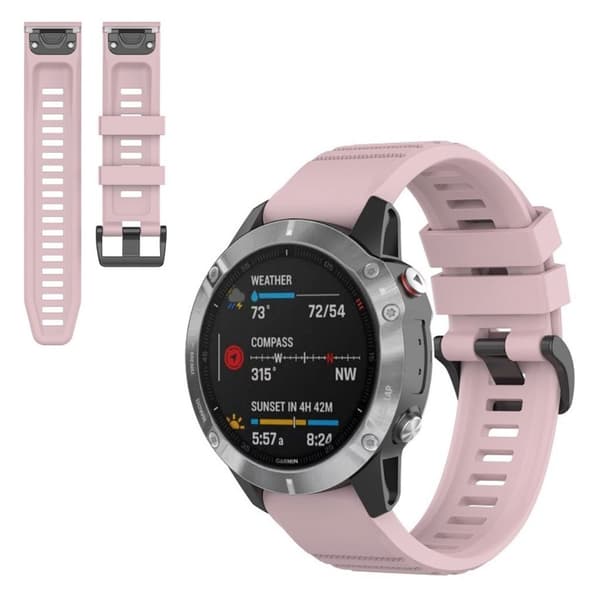 Garmin Fenix 6 stylish silicone watch band - Deep Pink Rosa