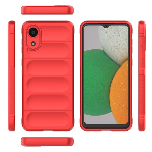 Mjukt greppformat Samsung Galaxy A03 Core skal - Röd Röd
