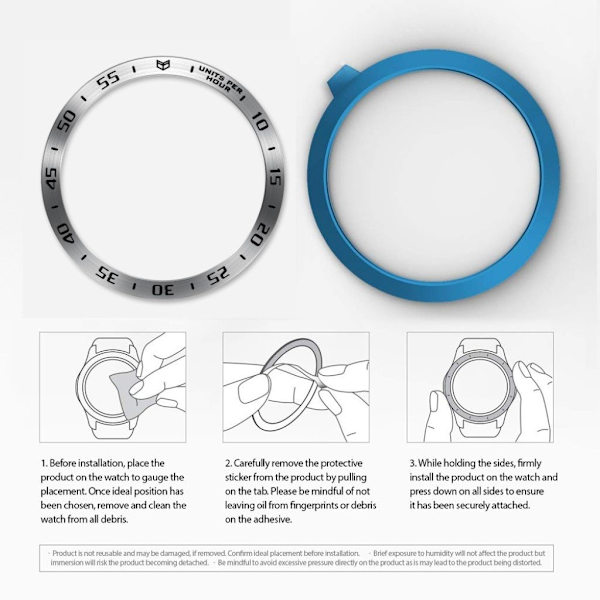Ramme i rustfritt stål til Samsung Galaxy Watch 3 (45 mm) - Sølv Silver grey