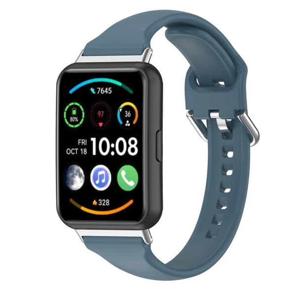 Enkel silikoneurrem til Huawei Watch Fit 2 - Cyan Green