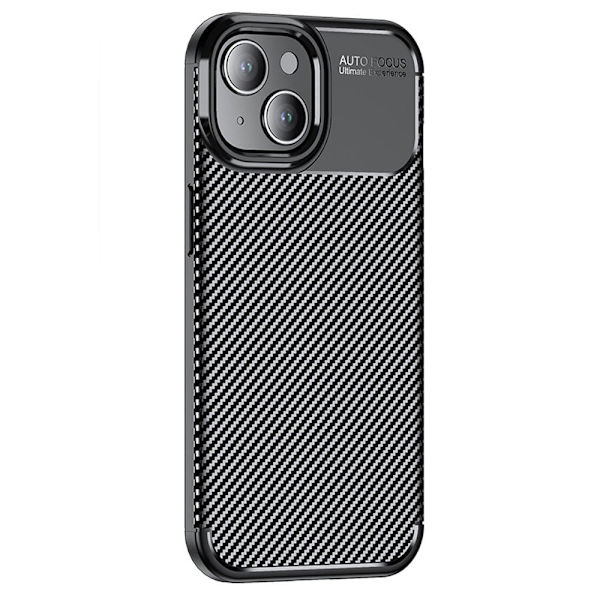 Carbon Shield iPhone 15 Plus Suojakotelo - Musta Black