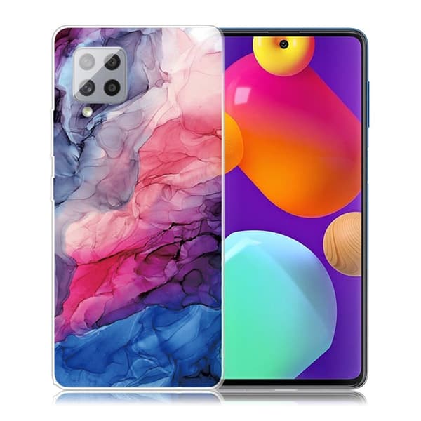 Marble Samsung Galaxy M62 / F62 Etui - Aqueous Vibrant Mønster Multicolor