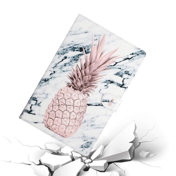 iPad Mini (2019) mönster läder flip fodral - ananas Silvergrå