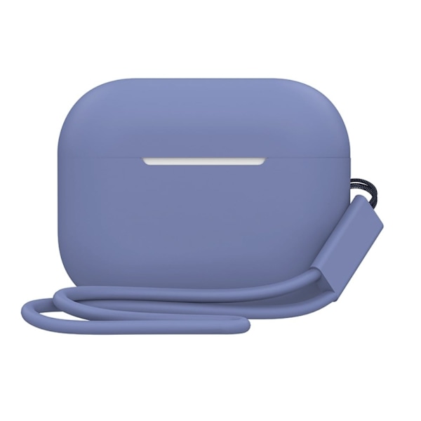2,0 mm AirPods Pro 2 silikoneetui med rem - Grå Blå Blue