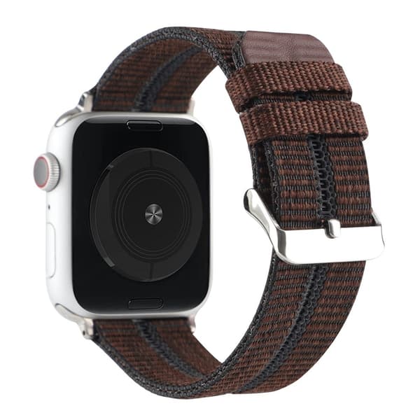 Apple Watch (45mm) raidallinen nylonkellohihna - Ruskea Brown