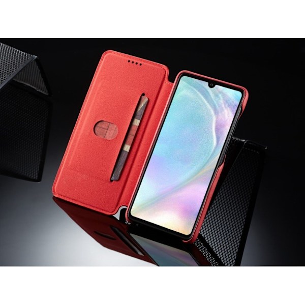 LC.Imeeke läder Huawei P30 fodral - Röd Röd