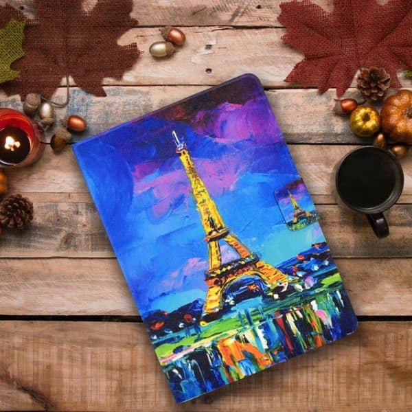Cool Mønster Lær Etui til Lenovo Tab M10 - Tower Multicolor