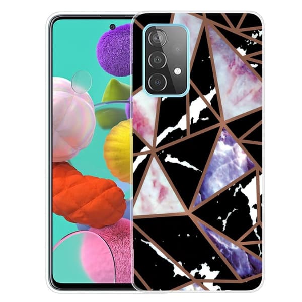 Marble Samsung Galaxy A33 5G Etui - Svart / Rose / Blå Multicolor