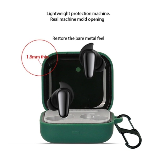 Realme Buds Air 3S silikonfodral med spänne - Svart Svart