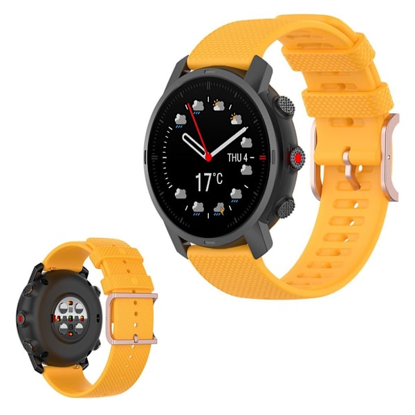 Silicone etched pattern watch band for Polar watch - Yellow Gul