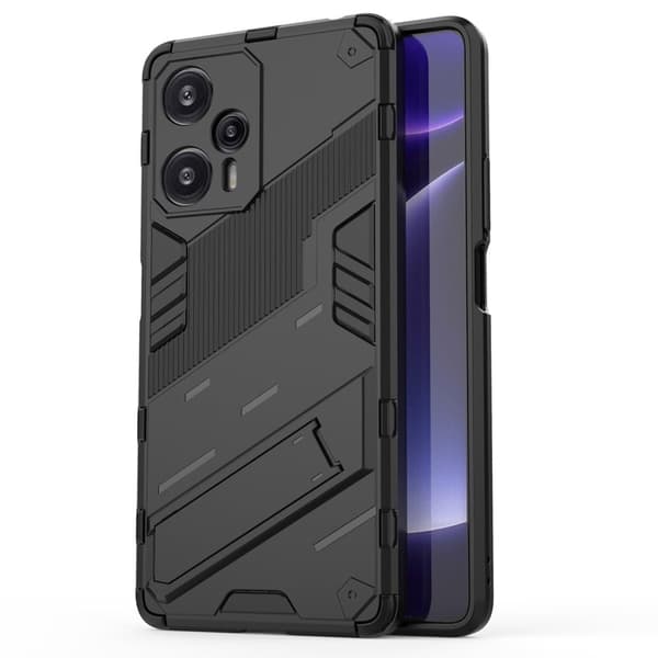 Shockproof Hybrid Deksel med A Modern Touch til Xiaomi Poco F5 / Redmi Note 12 Turbo - Svart Black