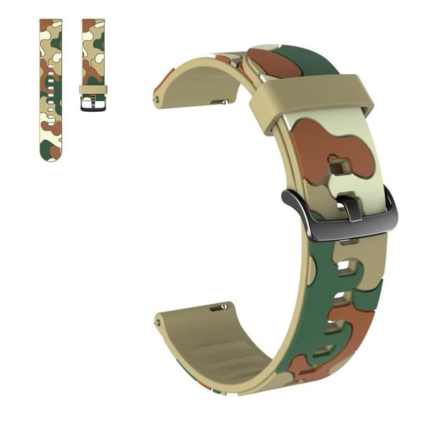 Camouflage-teemainen kellonauha Huawei- ja Amazfit-kelloosi - Khaki Brown