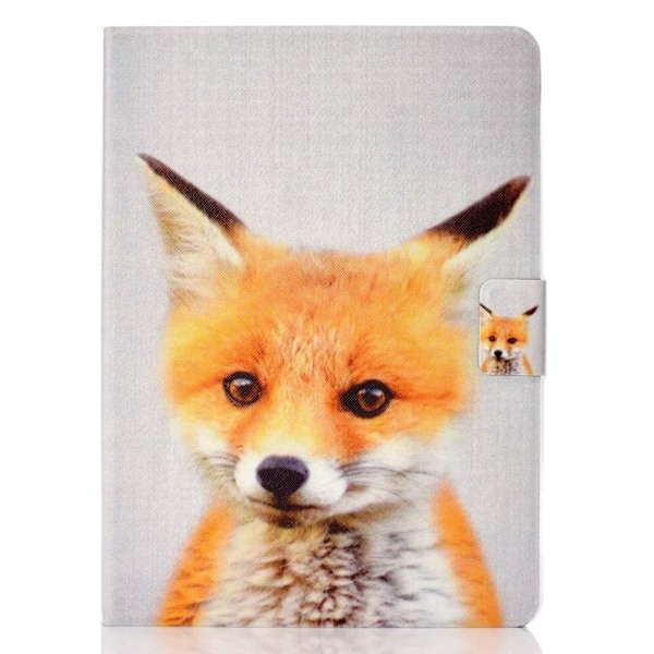 Amazon Fire 7 (2022) viileä kuvio nahkakotelo - Kettu Orange