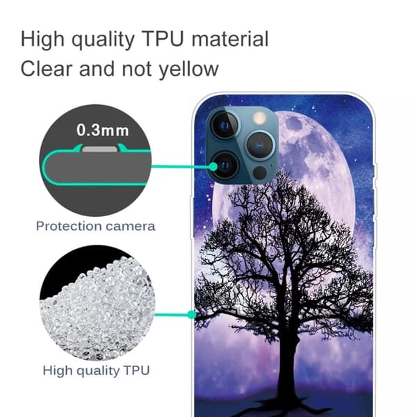 Deco iPhone 14 Pro deksel - Tre Og Måne Purple