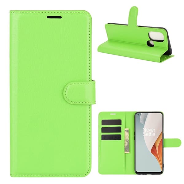 Classic OnePlus Nord N100 flip etui - grøn Green