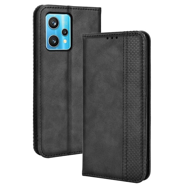 Bofink Vintage läder Realme 9 Pro Plus fodral - Svart Svart