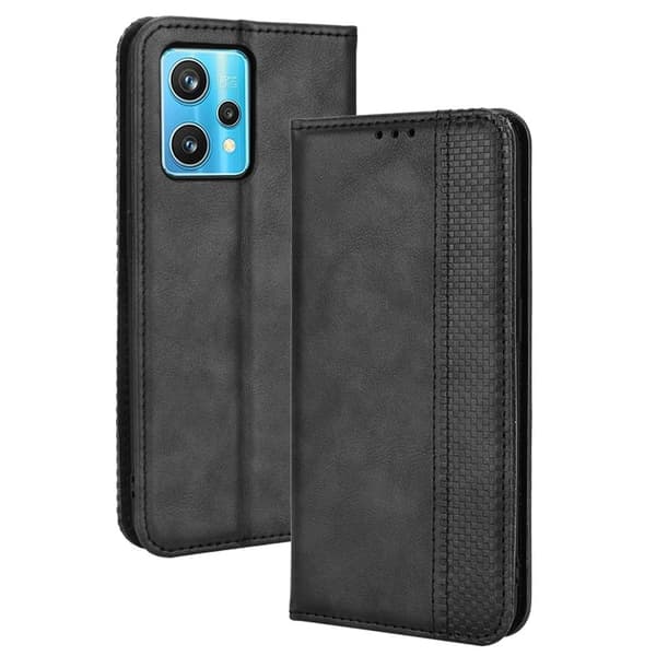Bofink Vintage Realme 9 Pro Plus nahkakotelo - Musta Black
