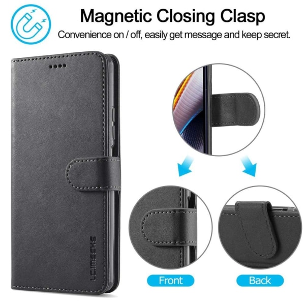 LC.IMEEKE Xiaomi Redmi Note 11E / 11 Prime 5g / M4 5g Flip Etui - Sort Black