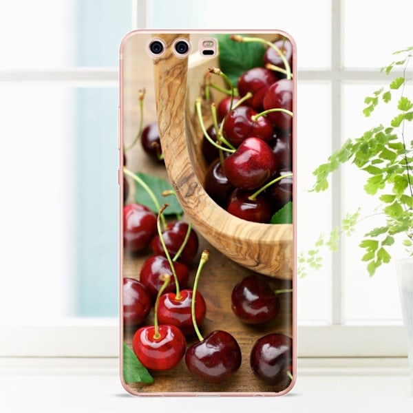 Huawei P10 Lite Deksel laget av silikon – Kirsebær Multicolor