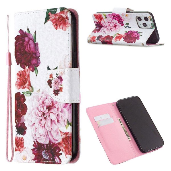 Wonderland iPhone 12 Pro Max flip etui - Pink Blomst Pink