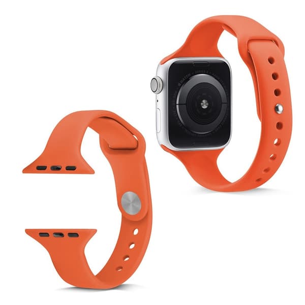 Apple Watch Series 5 40mm smal silikone urrem - Orange Orange
