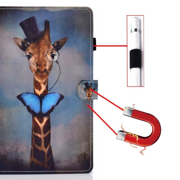 Lenovo Tab M10 cool pattern leather flip case - Giraffe and Butt Multicolor
