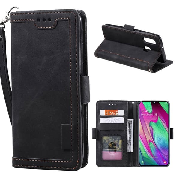 Surburbian Samsung Galaxy A40 flip etui - Sort Black