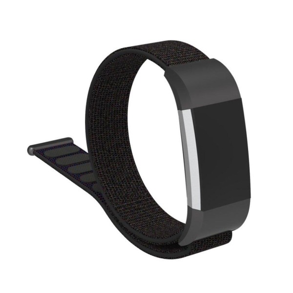 Fitbit Charge 2 klockarmband med kopplare nylon - Mattsvart Svart