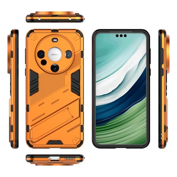 Shockproof Hybrid Deksel med A Modern Touch til Huawei Mate 60 Pro - Oransje Orange